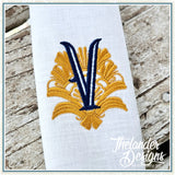 V Art Deco Letter T2083