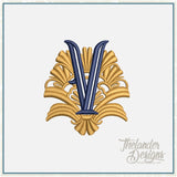 V Art Deco Letter T2083