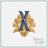X Art Deco Letter T2083