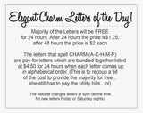 J Elegant Charm Letter