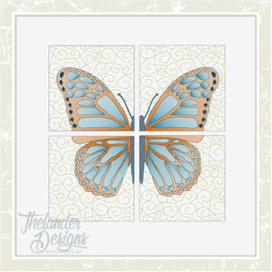 T1644 Four Panel Butterfly Quilt Block