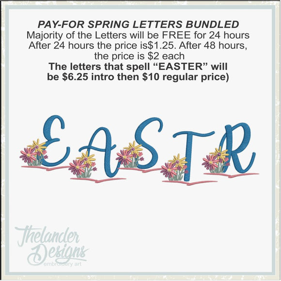Pay For SPRING Letters BUNDLED T1925