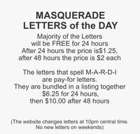 Pay For Masquerade Letters BUNDLED T1916