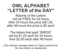M Owl Letter T1909