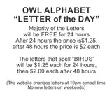 M Owl Letter T1909