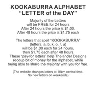U Kookaburra Letter T1905
