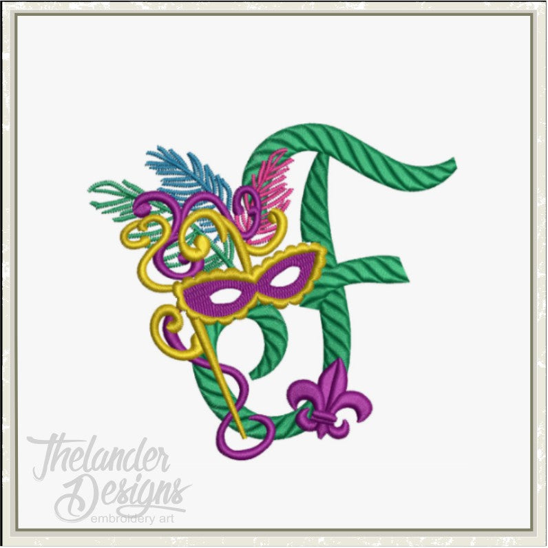 F Masquerade Letter T1916 – Thelander Designs