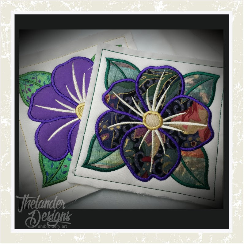 T1445 Flower Applique Quilt Blocks – Thelander Designs