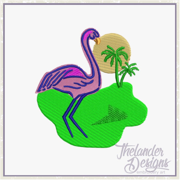 GG1221 Flamingo Embroidery
