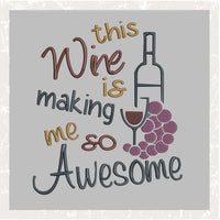 GG1269 Wine Makes Me Awesome