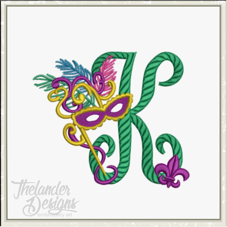 K Masquerade Letter T1916 – Thelander Designs