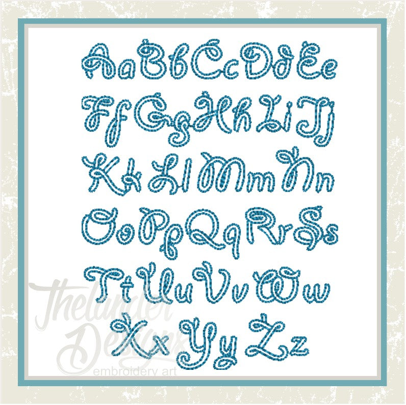 Loopy Script Letters Loopy Letters Font T1885 – Thelander Designs