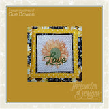T1626 Love Sunflower Quilt Block