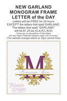 M Garland Frame Letter T1875