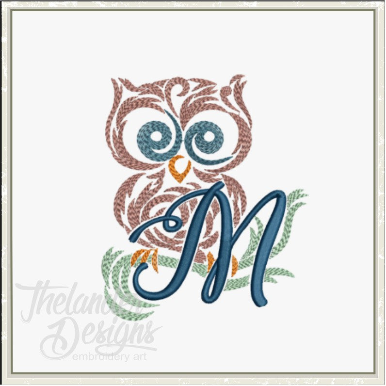 Meowl Letter M Owl Letter T1909 – Thelander Designs
