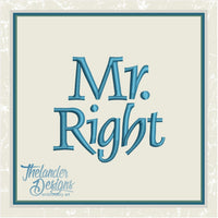 T1175 Mr Right/ Mrs Always Right