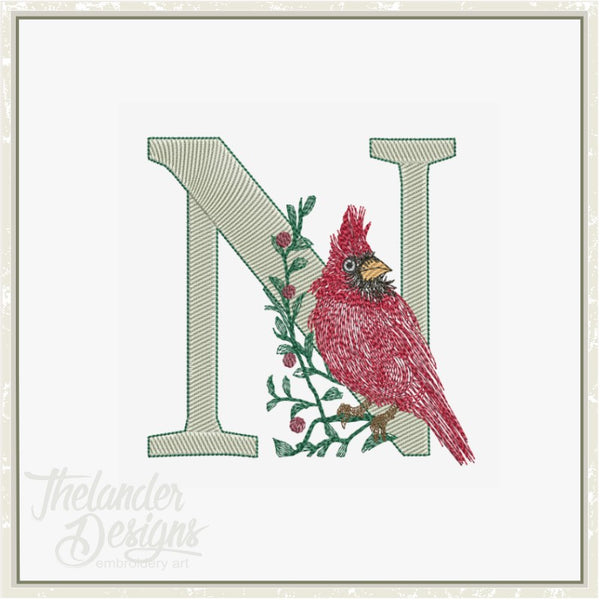 N Cardinal Letter T1898 – Thelander Designs