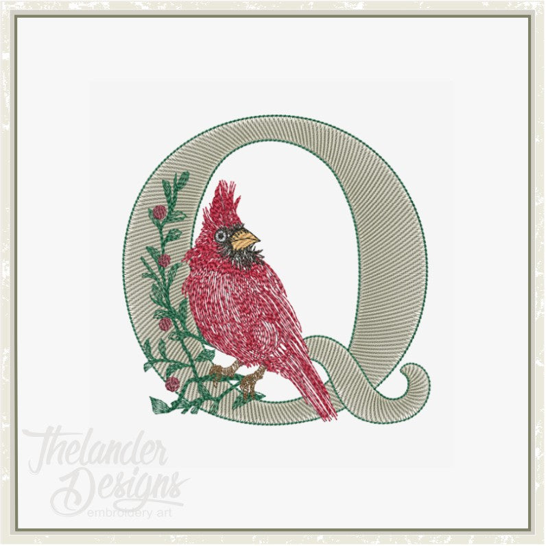 Q Cardinal Letter T1898 – Thelander Designs