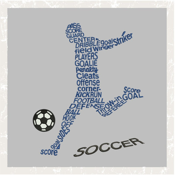 T1006 Male Soccer Word Art