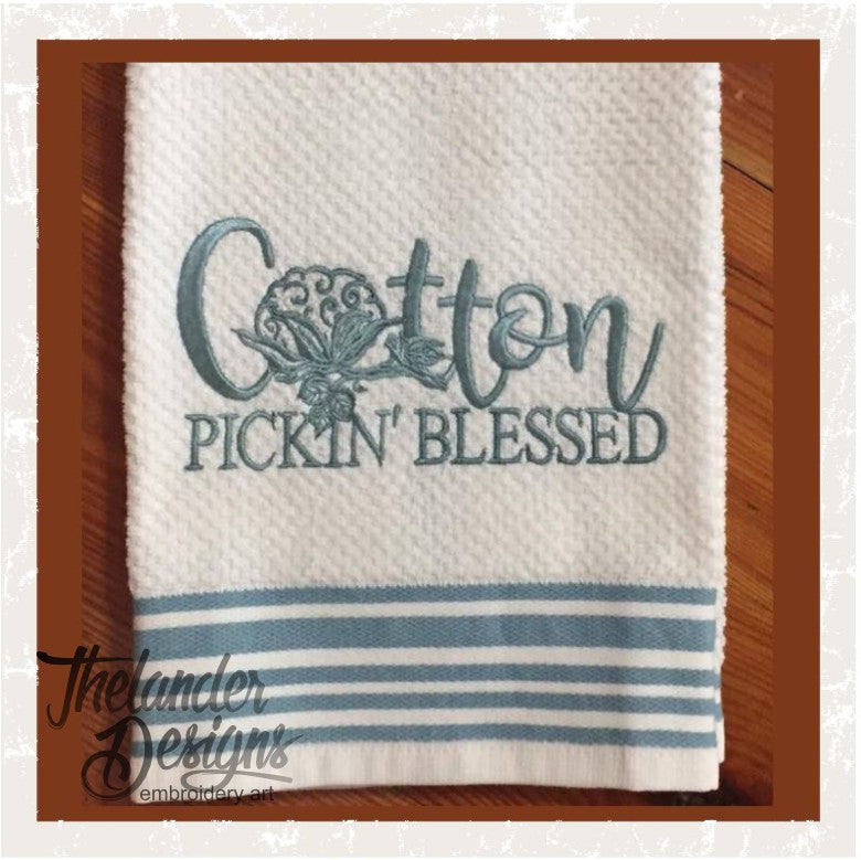 T1030 Cotton Pickin Blessed – Thelander Designs