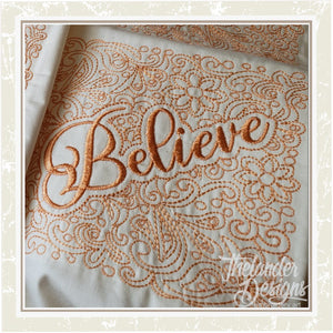 T1388 Believe Quilt Block