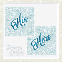 T1420 His Hers Quilt Block
