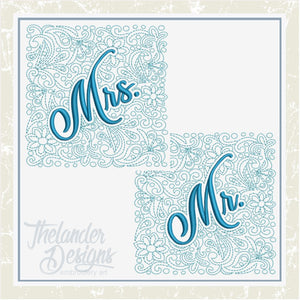 T1421 Mr Mrs Quilt Block