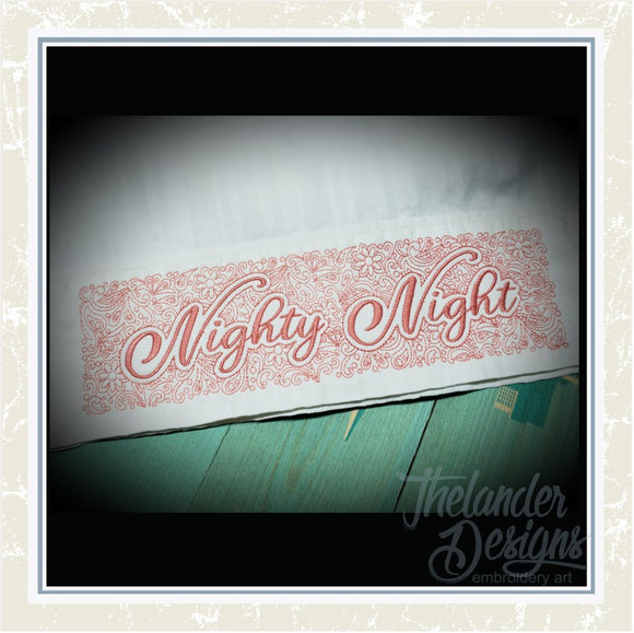 T1433 Nighty Night Pillow Case Border