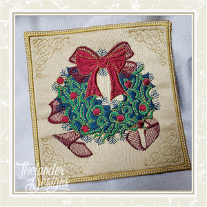 T1477 Wreath Mug Rug