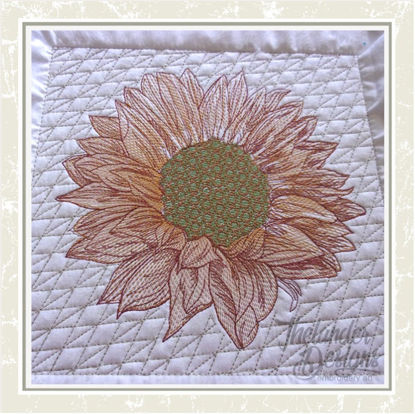 T1627 Filled Sunflower Quilt Blocks