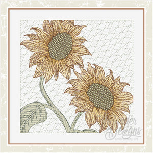 T1629 Sunflower Duo Quilt Blocks