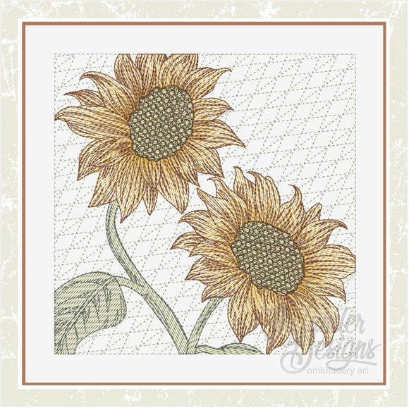 T1629 Sunflower Duo Quilt Blocks