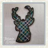 T1733 Plaid Deer Ornaments