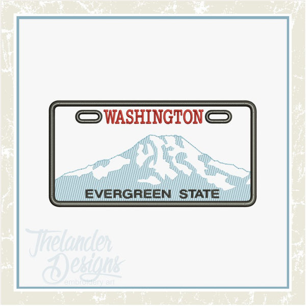 T1742 Washington License Plate