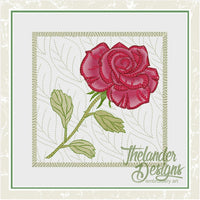T1760 Sketch Rose Quilt Block
