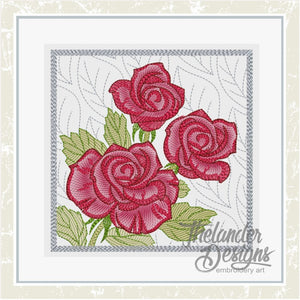 T1761 Sketch Rose Quilt Block2