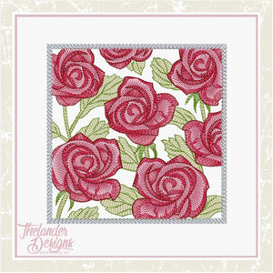 T1762 Sketch Rose Quilt Block3