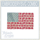 T1862 Sewing Machine Flag Combo
