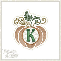 K autumn letter in the hoop T1868