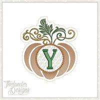 Y autumn letter in the hoop T1868