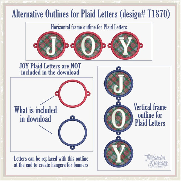T1881 Alternative Outlines for Plaid Letters