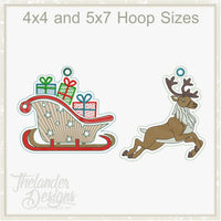 T1887 Sleigh Reindeer Ornament Bundle