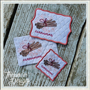 T1930 Cinnamon Mug Rug Drink Coaster Bundle