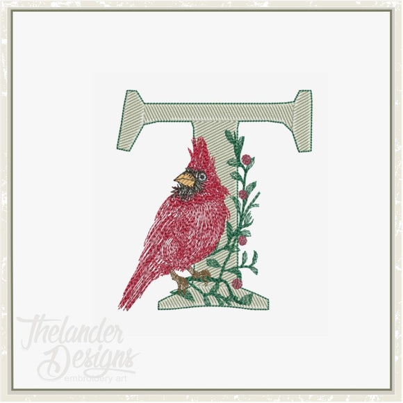 T Cardinal Letter T1898 – Thelander Designs