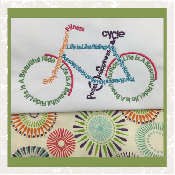 TD1701 Bicycle Word Art