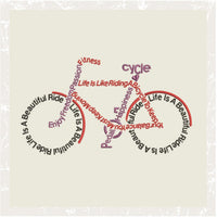 TD1701 Bicycle Word Art