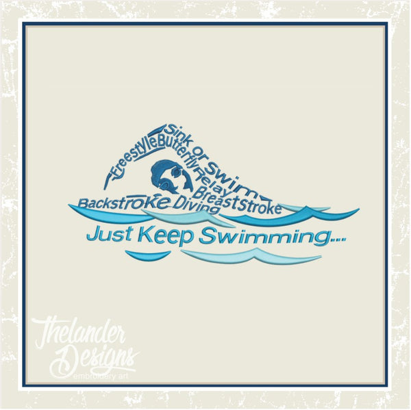 TD1702 Swimmer Word Art