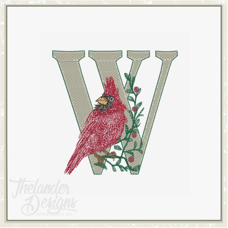 W Cardinal Letter T1898 – Thelander Designs