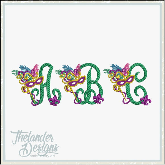 3 inch Masquerade A-Z Letters T1916 – Thelander Designs