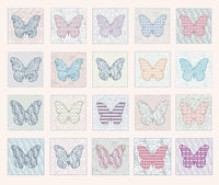 T1649 Size 4x4 Twenty Butterfly Blocks